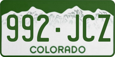 CO license plate 992JCZ