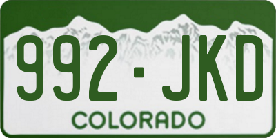 CO license plate 992JKD