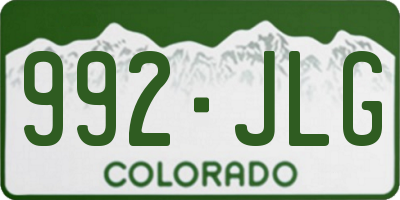CO license plate 992JLG