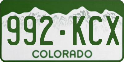 CO license plate 992KCX