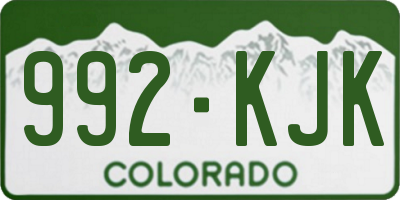 CO license plate 992KJK
