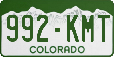 CO license plate 992KMT