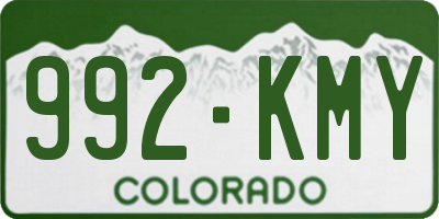 CO license plate 992KMY