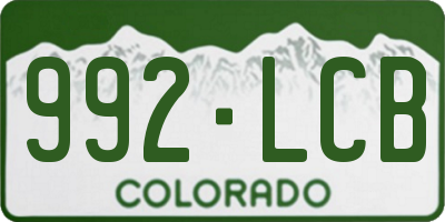 CO license plate 992LCB