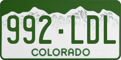 CO license plate 992LDL