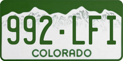 CO license plate 992LFI