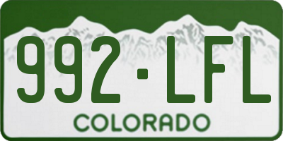 CO license plate 992LFL