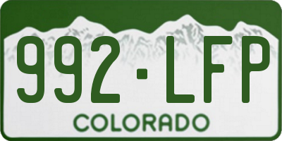 CO license plate 992LFP