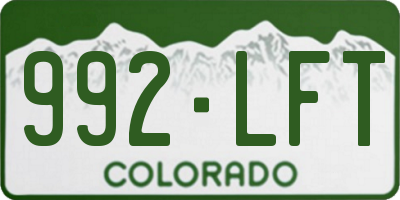 CO license plate 992LFT