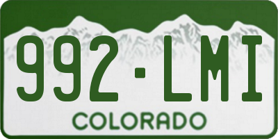 CO license plate 992LMI