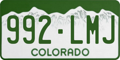 CO license plate 992LMJ