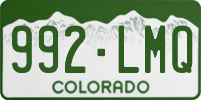 CO license plate 992LMQ