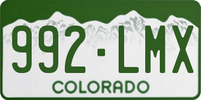 CO license plate 992LMX