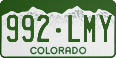 CO license plate 992LMY