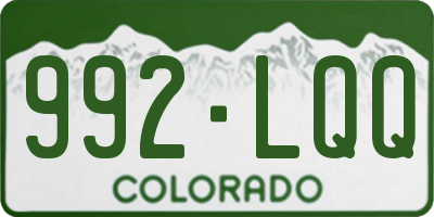 CO license plate 992LQQ