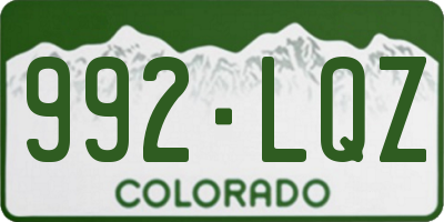 CO license plate 992LQZ
