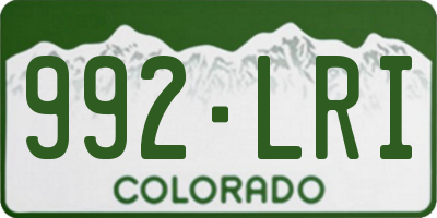CO license plate 992LRI