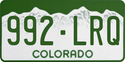 CO license plate 992LRQ
