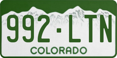 CO license plate 992LTN