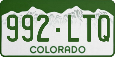 CO license plate 992LTQ