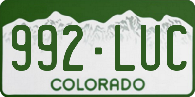 CO license plate 992LUC