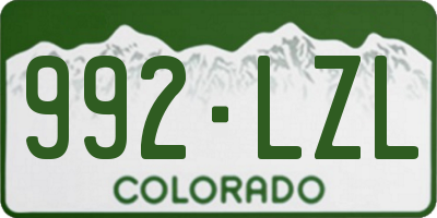 CO license plate 992LZL