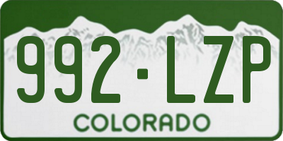 CO license plate 992LZP