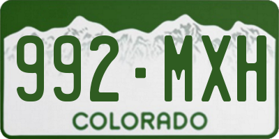 CO license plate 992MXH