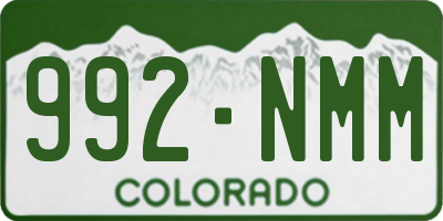 CO license plate 992NMM