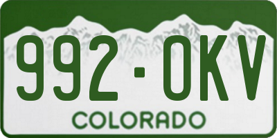 CO license plate 992OKV