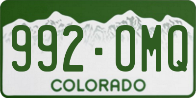 CO license plate 992OMQ