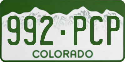 CO license plate 992PCP