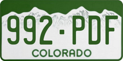 CO license plate 992PDF
