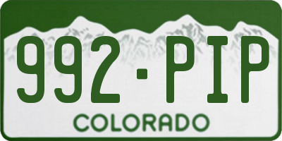 CO license plate 992PIP