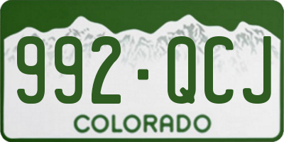 CO license plate 992QCJ
