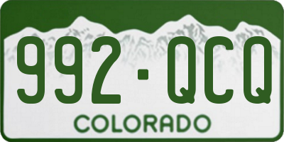 CO license plate 992QCQ