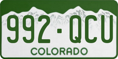 CO license plate 992QCU