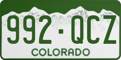 CO license plate 992QCZ