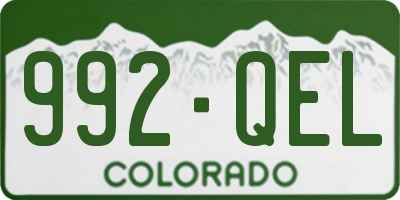 CO license plate 992QEL