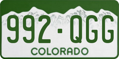 CO license plate 992QGG