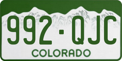 CO license plate 992QJC