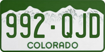 CO license plate 992QJD