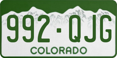 CO license plate 992QJG
