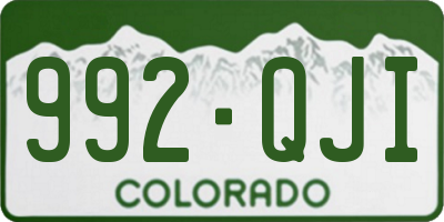 CO license plate 992QJI