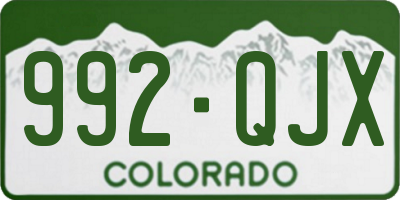 CO license plate 992QJX