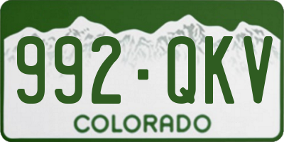 CO license plate 992QKV