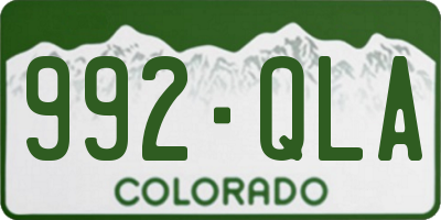 CO license plate 992QLA