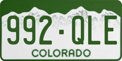 CO license plate 992QLE