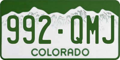 CO license plate 992QMJ