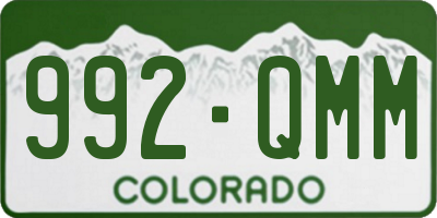CO license plate 992QMM